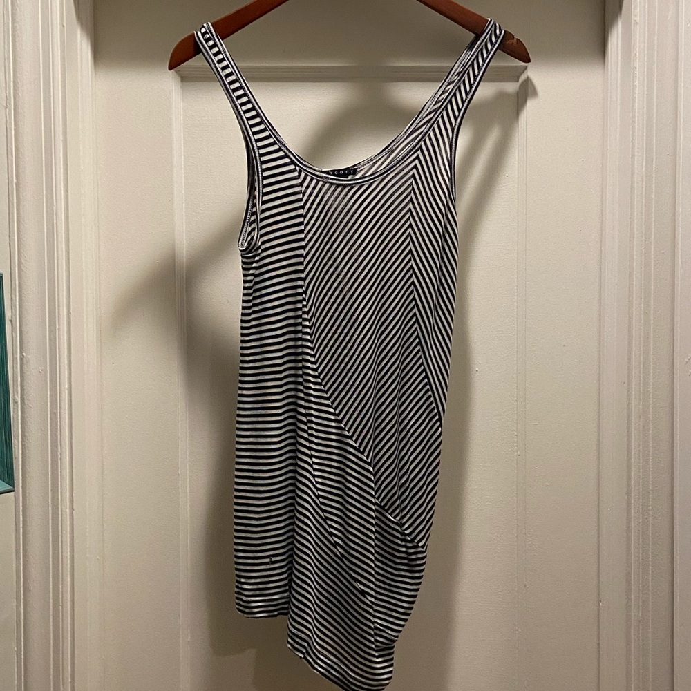 Asymmetrical Striped Tank Top